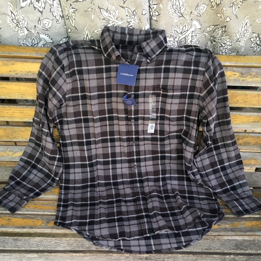 Men’s Croft & barrow black flannel